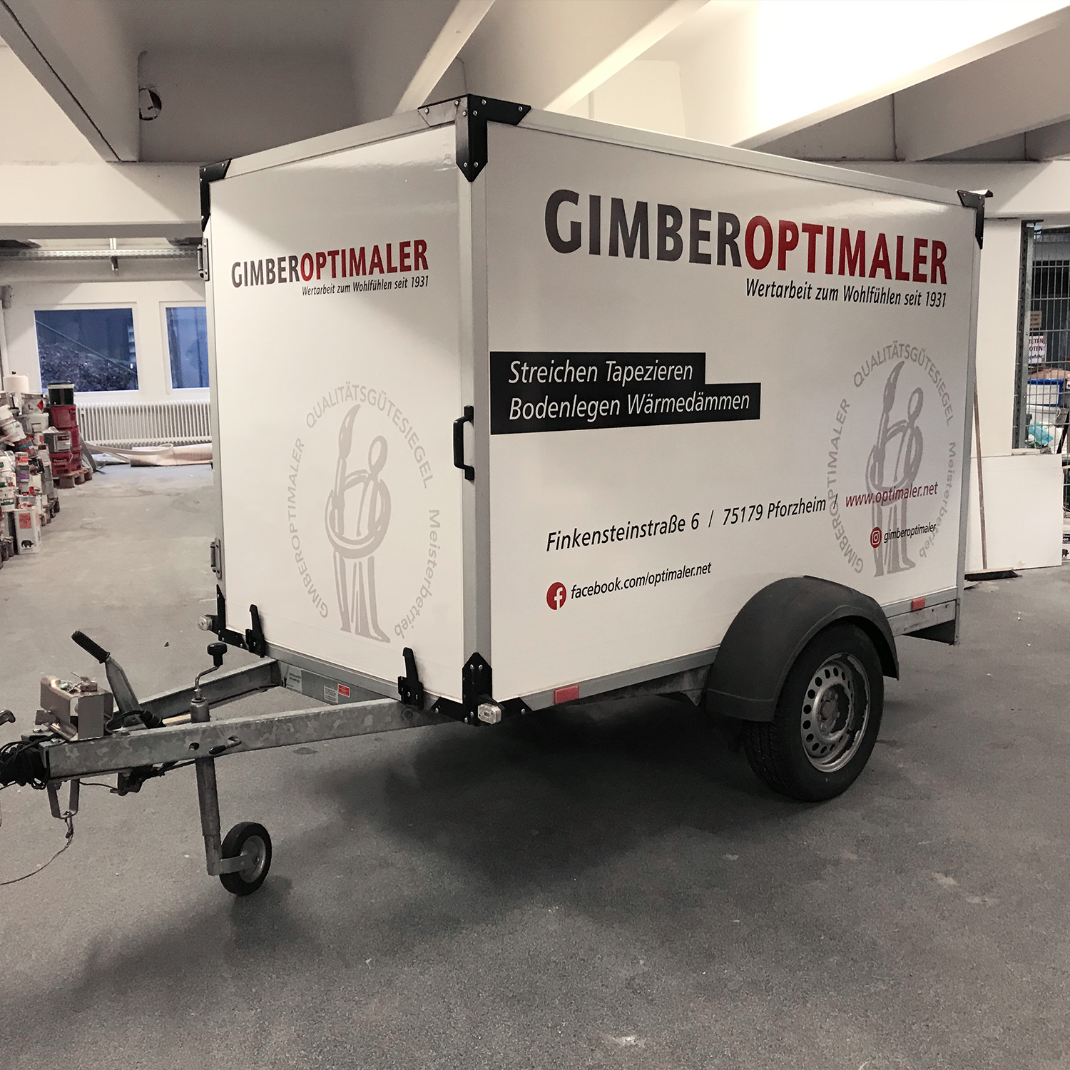 Gimber Optimaler Anhänger Beschriftung