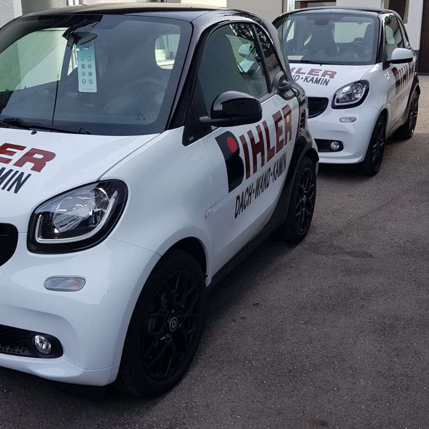 Bihler Dach Wand Kamin KFZ Beschriftung
