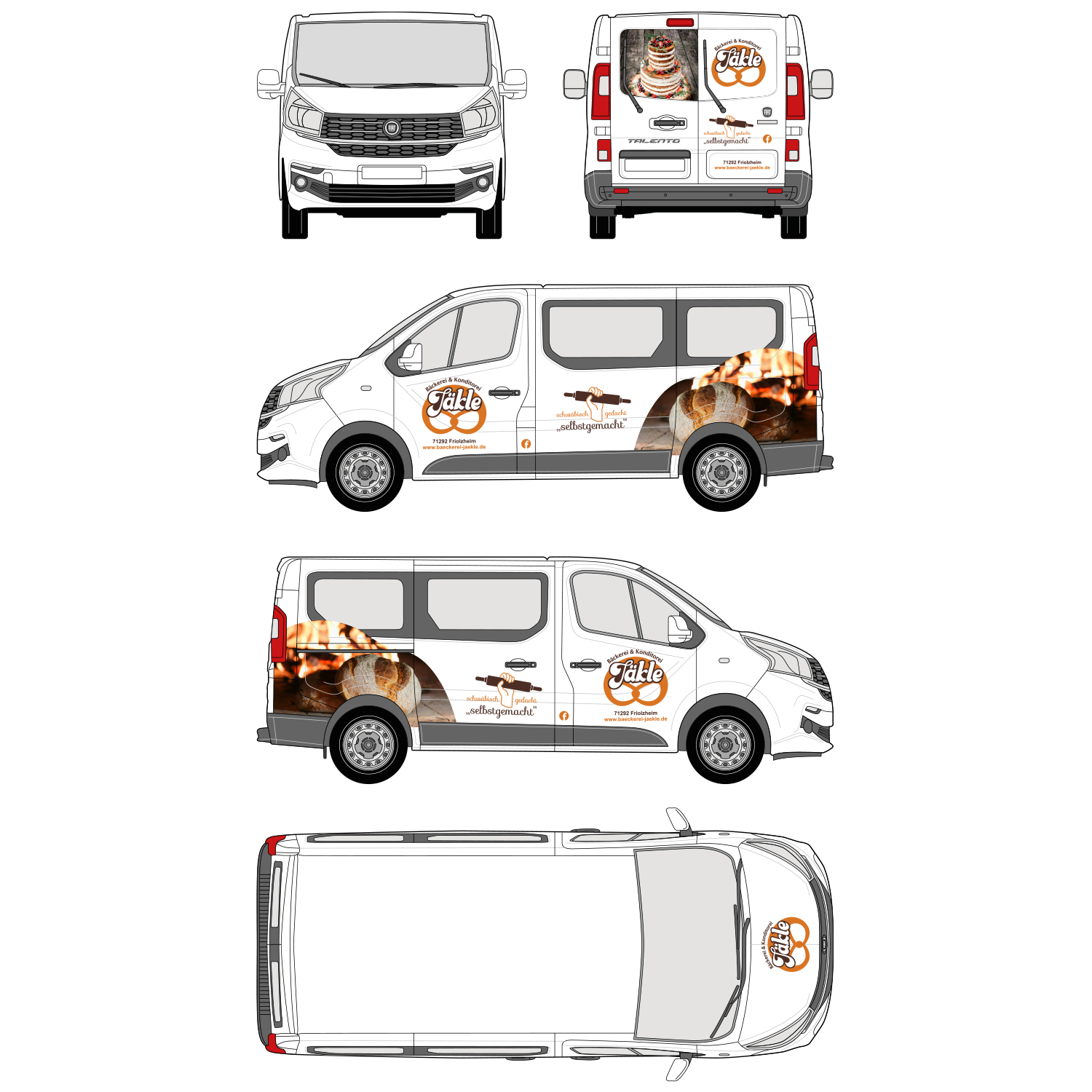 Bäckerei Jäkle KFZ Beschriftung