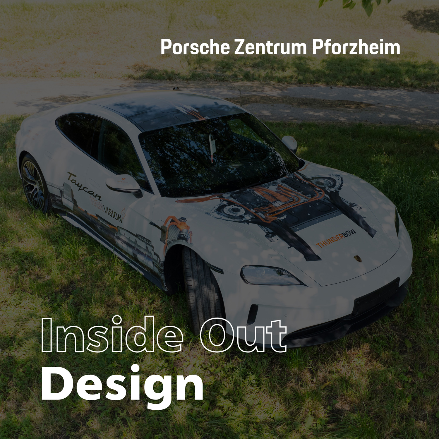 Porsche Zentrum Azubi Taycan Autobeschriftung
