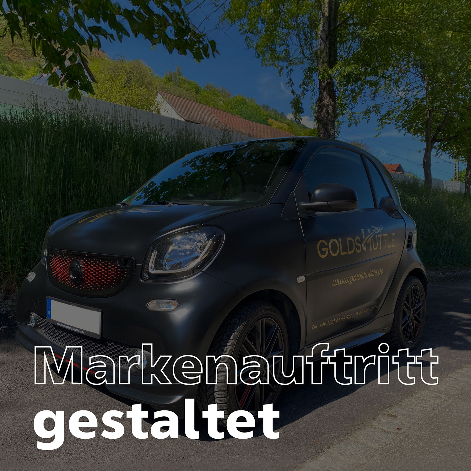 Goldshuttle Autobeschriftung