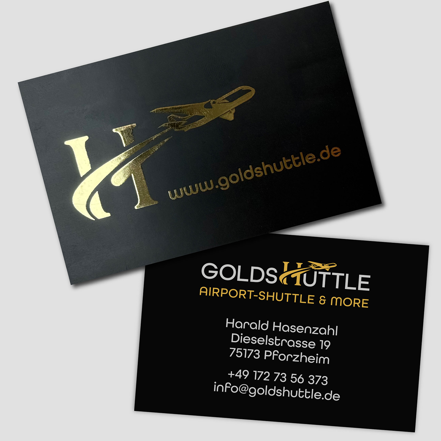 Goldshuttle Visitenkarte