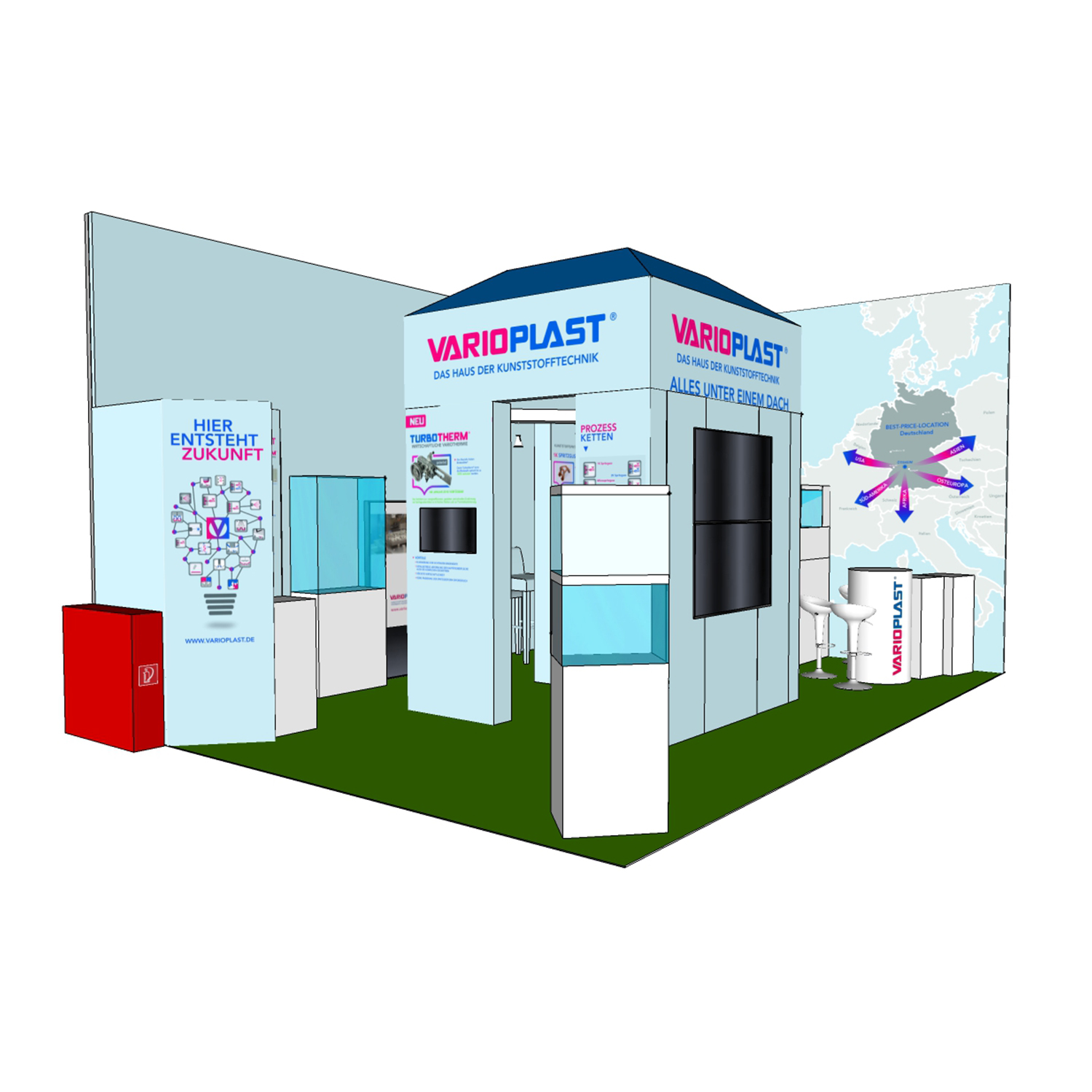 Varioplast das Haus der Kunststofftechnik Messestand nach Maß
