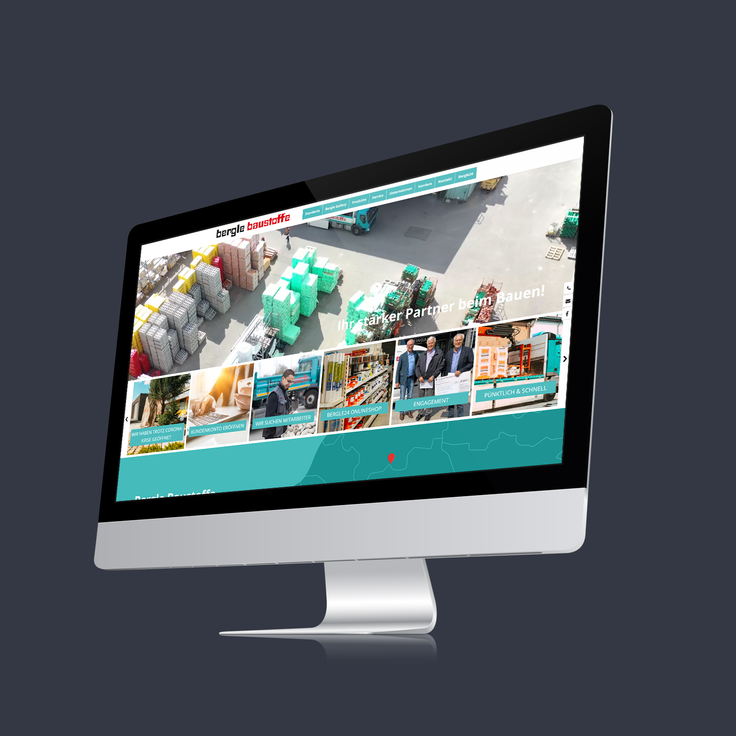 Bergle Baustoffe Website