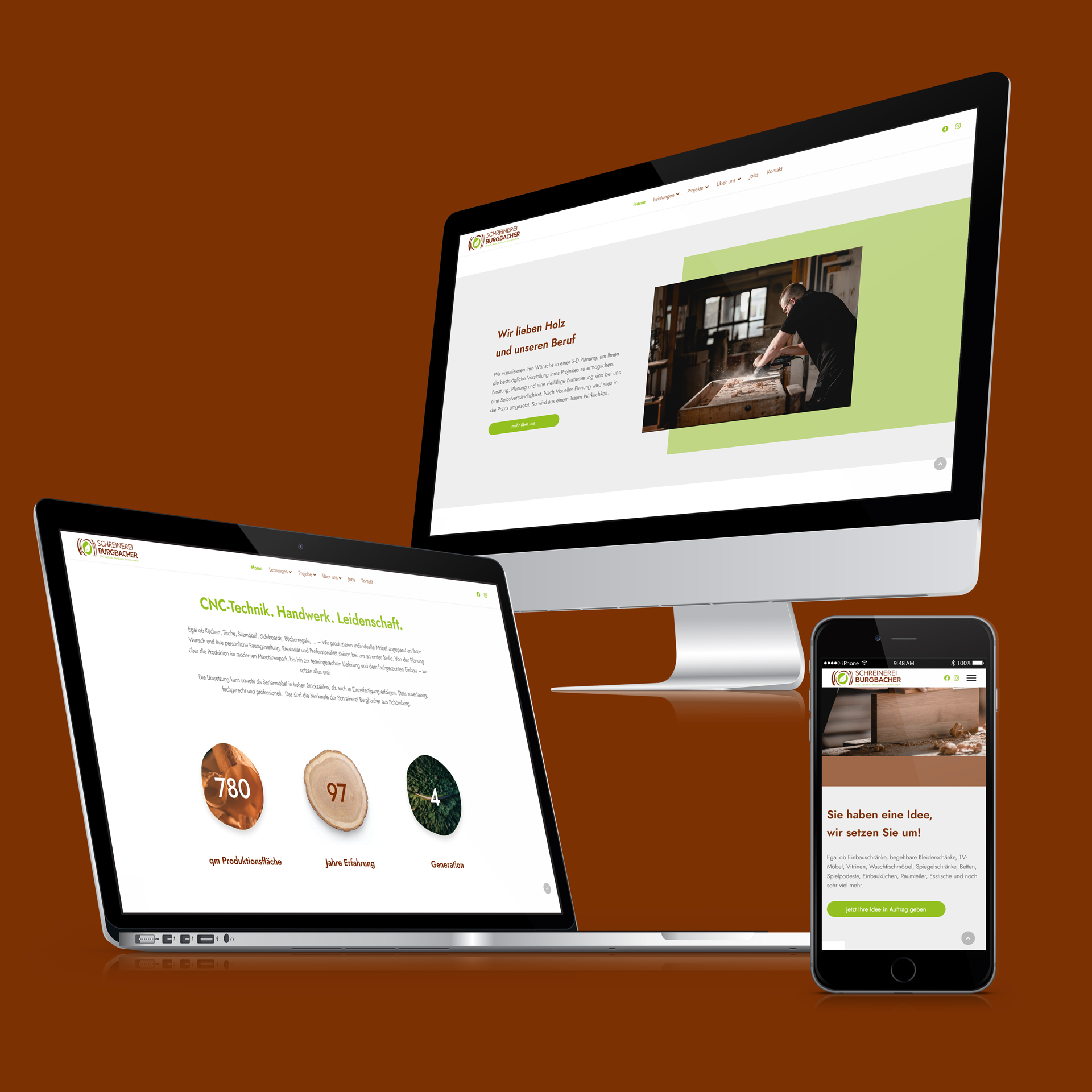 Schreinerei Burgbacher Website