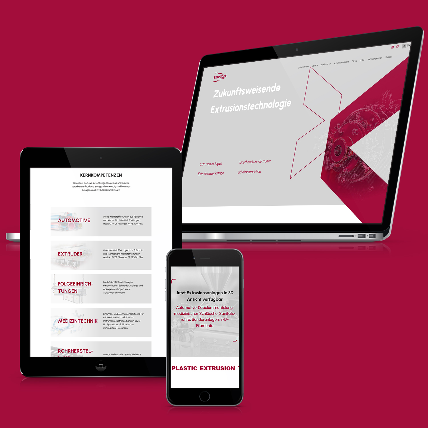 Extrudex Kunststoffmaschinen GmbH Website