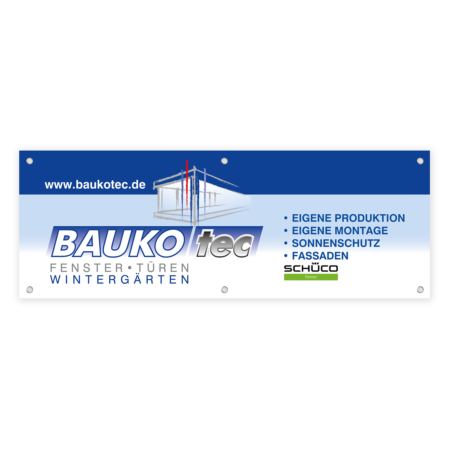 Baukotec Banner mit Ösen