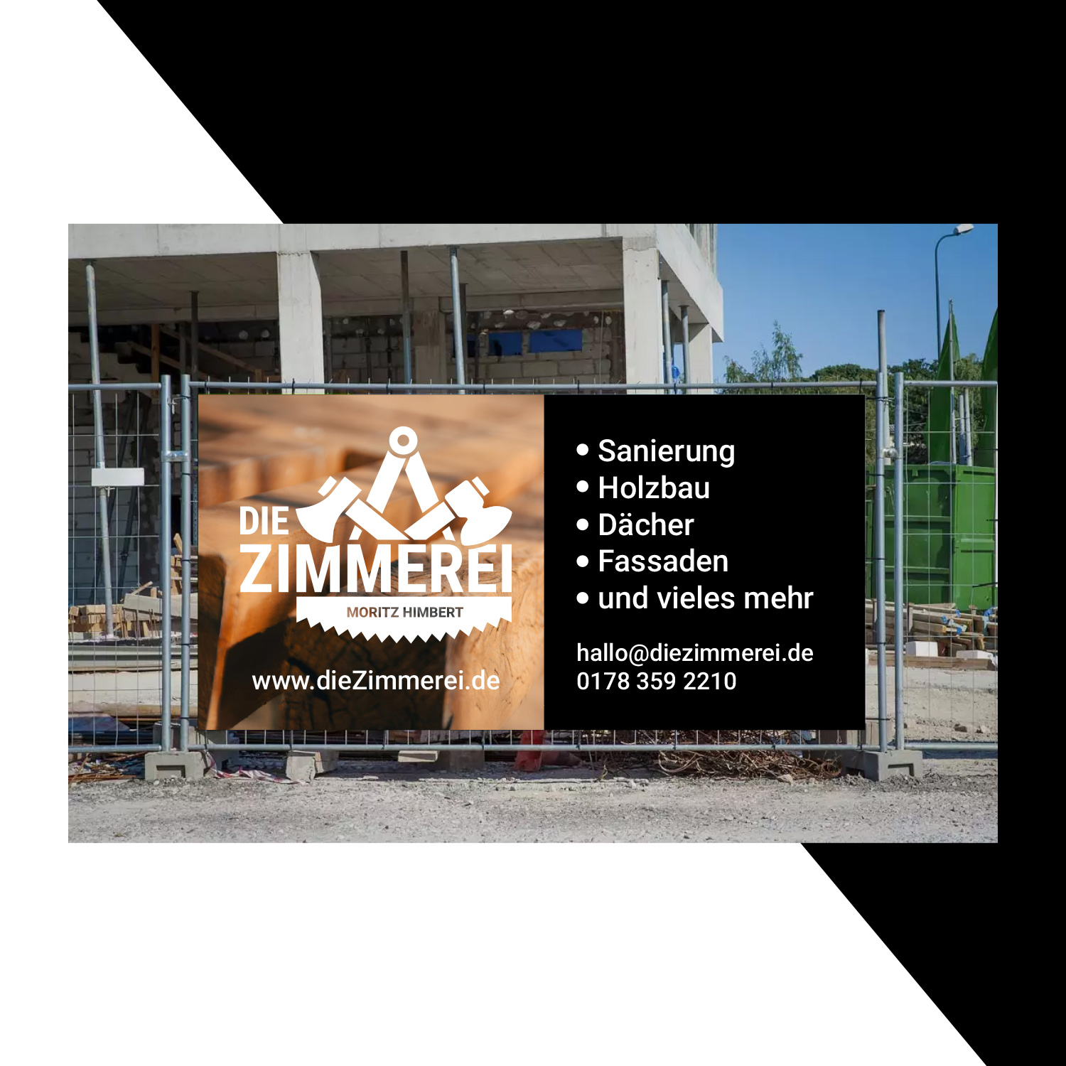 Die Zimmerei Bauzaun/Gerüst Banner