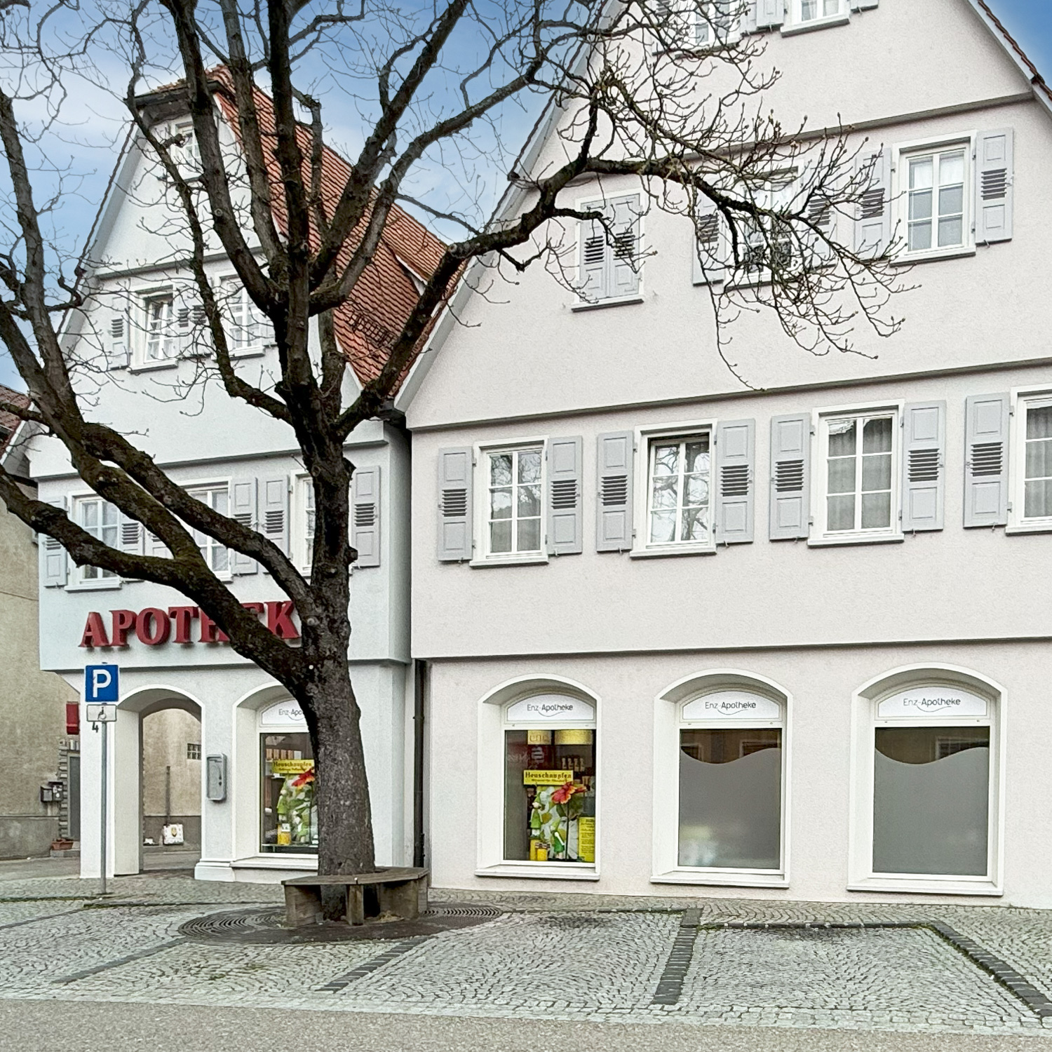 Enz Apotheke Schaufensterbeschriftung